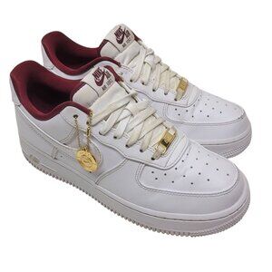Nike Air Force 1 07 SE Shoes White Red Gold DV7584-100 Sneakers Women’s Size 8.5